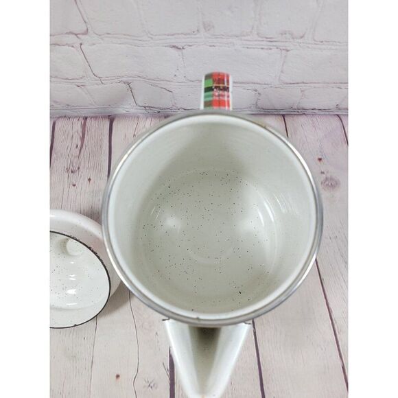 Vintage Hallmark Enamel Chrstmas Santa Tall Teapot - Picture 5 of 6